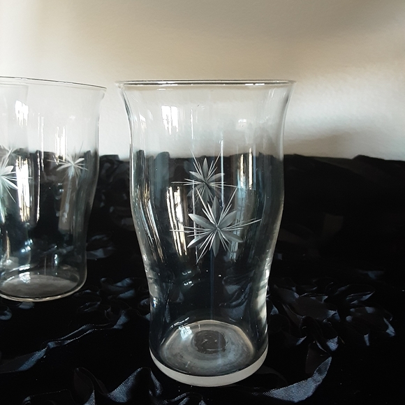 Crystal Dining Vintage Six Etched Crystal Cut Juice Glasses Poshmark